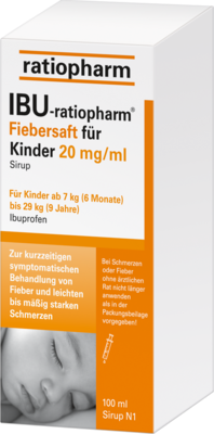 IBU-RATIOPHARM Fiebersaft für Kinder 20 mg/ml