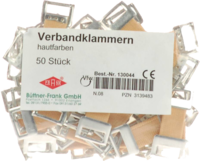 VERBANDKLAMMERN hautfarben mit Gummiband