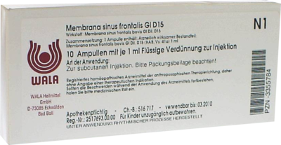 MEMBRANA sinus frontalis GL D 15 Ampullen