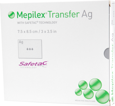 MEPILEX Transfer Ag Schaumverband 7,5x8,5 cm ster.