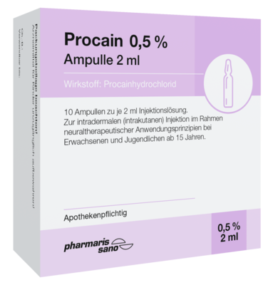 PROCAIN pharmarissano 0,5% Inj.-Lsg.Ampullen 2 ml