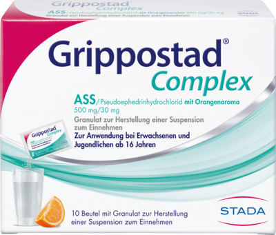 GRIPPOSTAD Complex ASS/Pseudoeph.500/30 mg Orange