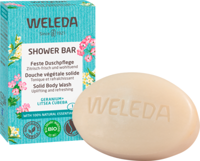 WELEDA feste Duschpflege Geranium+Litsea Cubeba